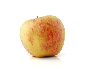 Fresh red apple isolated on white background