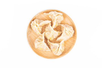 Chinese corn dumplings on white background