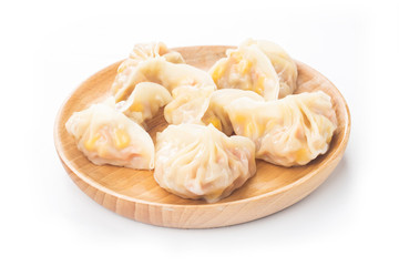Obraz na płótnie Canvas Chinese corn dumplings on white background