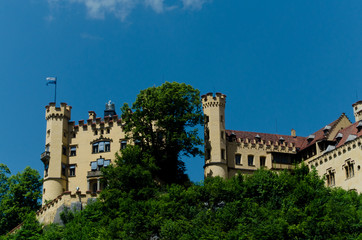Fototapeta na wymiar Hohenschwangau castle in the Bavarian Alps, Germany.