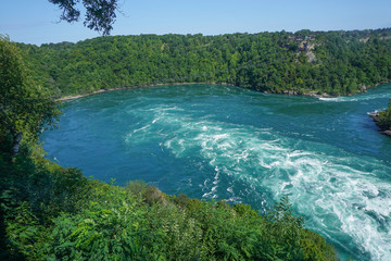 Fototapeta premium Niagara Falls, Ontario, Canada: The Whirlpool Rapids, at a bend of the Niagara River.