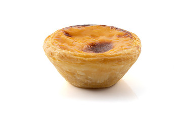 Egg tart isolated on white background
