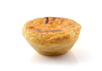 Egg tart isolated on white background