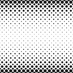 Monochrome abstract halftone dot pattern background - vector template design from circles