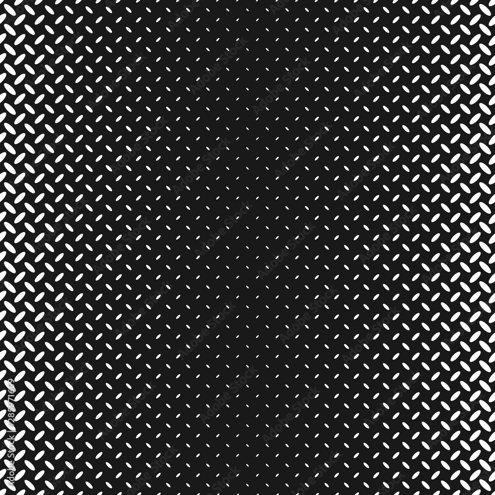 Aufkleber monochrome geometrical halftone diagonal ellipse pattern background design - abstract vector illustr