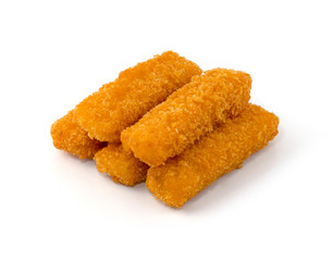 chicken nuggets isolated on white background