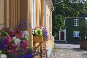 Häuserzeile in Vimmerby Schweden