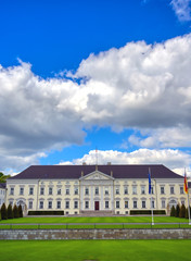 Naklejka premium Berlin, Germany - May 5, 2019 - Bellevue Palace, the official residence of the Federal President of the Federal Republic of Germany located in Berlin's Tiergarten district.