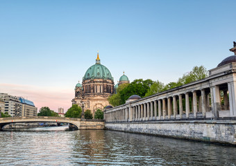 Fototapeta premium Berlin Cathedral located on Museum Island in the Mitte borough of Berlin, Germany.