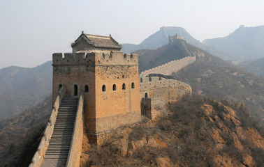 The Great Wall of China. This section of the Great Wall is Jinshanling, a wild part with scenic...