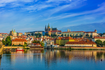 Naklejka na ściany i meble View of Hradcany district with Prague Castle