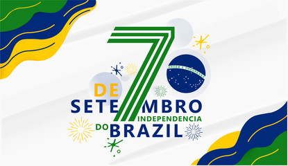 Anniversary Logo of the Federative Republic of Brazil Country, happy independence day Brazil, Viva Brazil