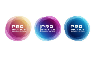 Probiotics bacteria logo. 
