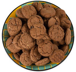 group of home made cookies or biscuits isolate on white background