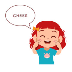 kid pointing body part vector