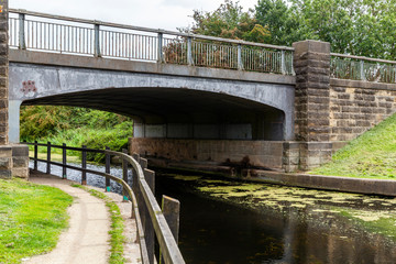 Steel arch bridge over the Selby canal at Burn near Selby.