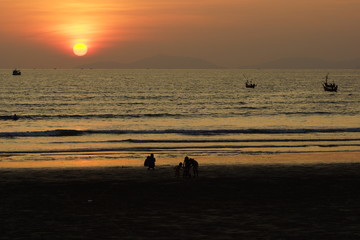 Sunset at Maungmagan Beach - Myanmar