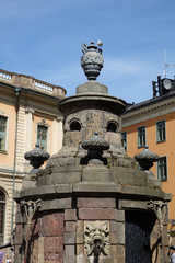 Fototapeta na wymiar Stortorgsbrunnen in Stockholm