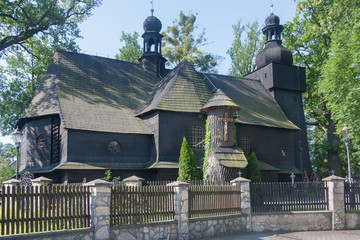 Baroque Roman Catholic church of Saint Hedwig from the year 1711. The village Bierdzany, Opolskie, Poland, Europe.