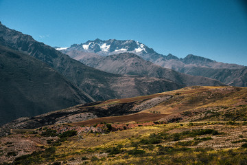 Fototapeta na wymiar Urubamba in the Sacred Valley in the Cusco region of Peru. 
