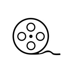 film reel isolated on white background