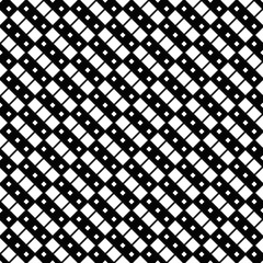 Abstract seamless monochrome square pattern background - black and white vector illustration from diagonal squares