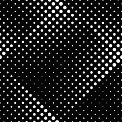 Seamless geometrical dot pattern background - black and white abstract vector graphic design from circles