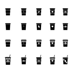 Set of Coffee cup icons good morning