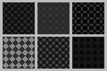 Abstract circle pattern background collection - vector designs from circles and dots