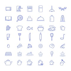 Set of cooking icons prepare the dishes