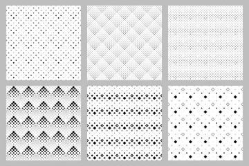 Seamless diagonal square pattern background collection - abstract vector illustrations from squares