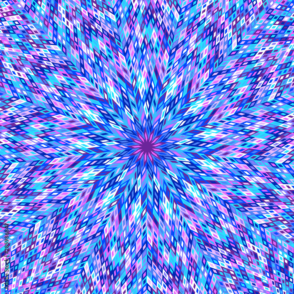 Poster mosaic pattern background - circular colorful hypnotic abstract vector illustration from geometrical