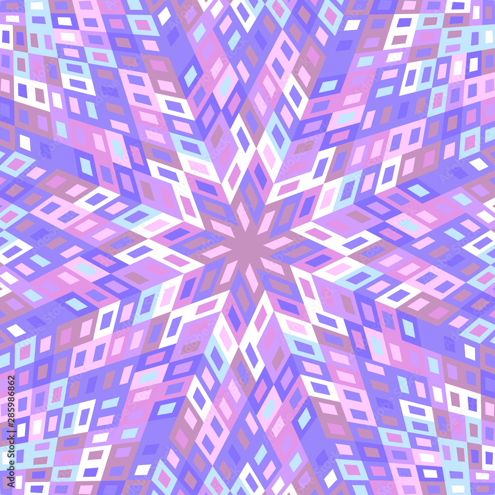Poster abstract round pattern background - colorful psychedelic hypnotic circular vector design from geomet