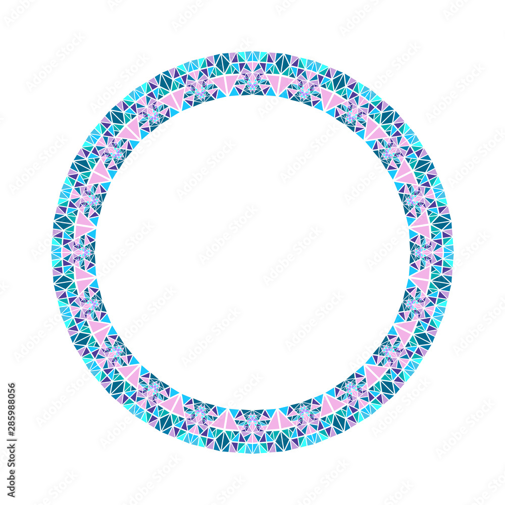 Poster abstract geometrical triangle round frame - circular polygonal vector design element