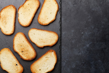 Toast bread slices