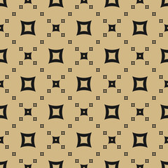Golden vector seamless pattern. Geometric texture with small linear squares