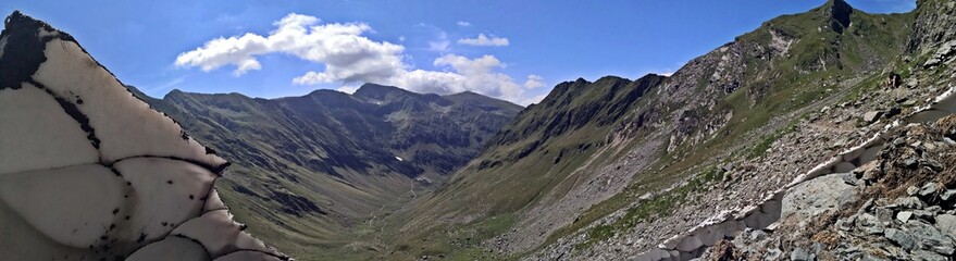 Amazing landscape in the mountains during summertime