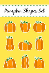 Pumpkin Shapes Vector Set