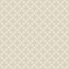 Golden abstract geometric seamless pattern in oriental style. Golden ornament