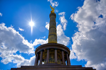 The Victory Column located in the Tiergarten in Berlin, Germany.