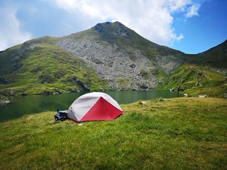 Camping in the mountains  - Amazing landscape in the mountains during summertime