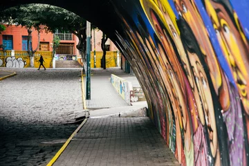 Runde Acrylglas Antireflex-Bilder Seufzerbrücke Seufzerbrücke in Lima, Peru