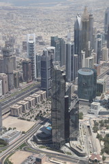 Naklejka na ściany i meble Panorama urbain à Dubaï, Émirats arabes unis 