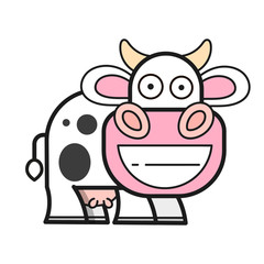 Obraz premium Cow Logo Vector Logo Design Template. Vector Illustration For T-shirts , Flyers