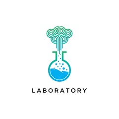 laboratory icon technology,test tube symbol logo design vector template	