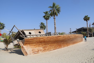Epave sur une plage à Dubaï, Émirats arabes unis