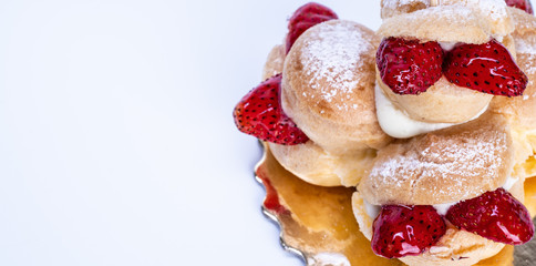 delicious strawberry and cream pastry