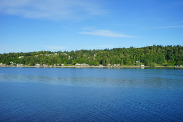 Beautiful waterfront building of Seattle, in Washington State