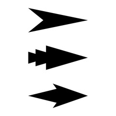 Arrow icon set. Flat design. Vector illustration