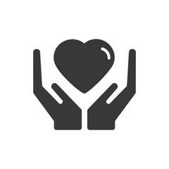 Obraz premium heart in the hand symbol